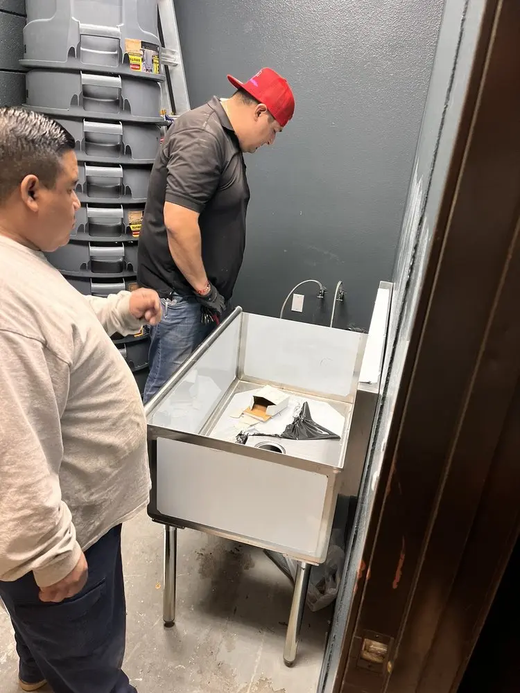 Commercial plumbing and sink installation in Finderne